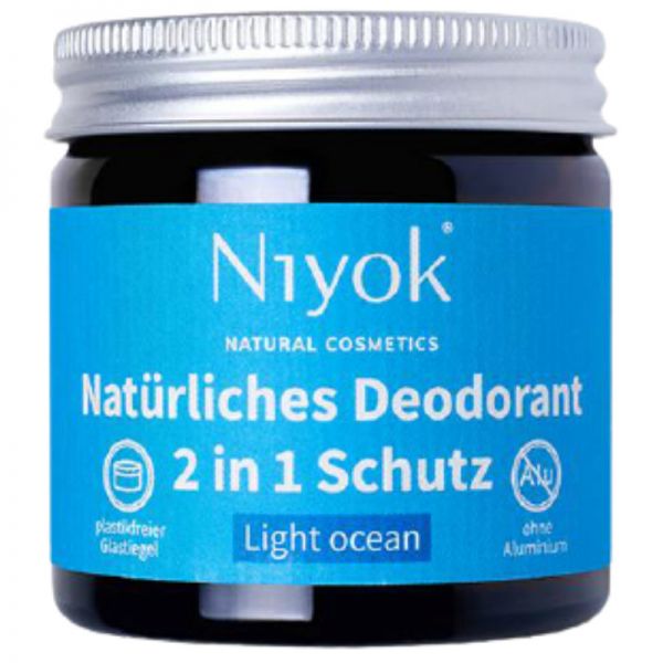Light Ocean Natürliches Deodorant 2 in 1 Schutz, 40ml - Niyok
