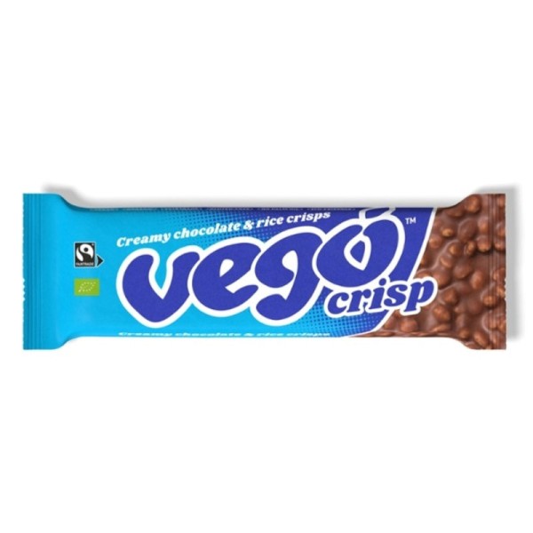 vego crisp Creamy Chocolate & rice Crisps Bio, 40g - vego Chocolate