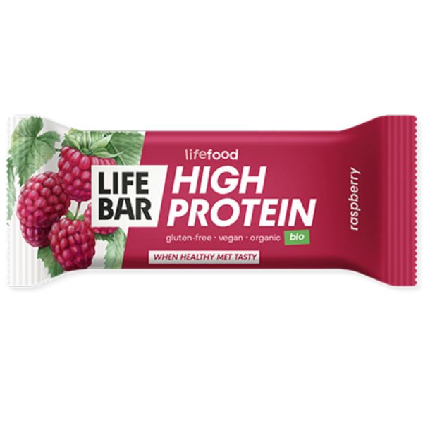 High Protein Raspberry Riegel Bio, 40g - LifeFood