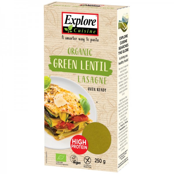 Lasagne aus Grünen Linsen Bio, 250g - Explore Cusine