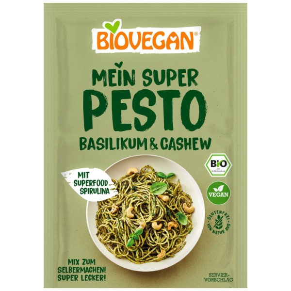 Meine Super Pesto Basilikum & Cashew Bio, 17g - Biovegan