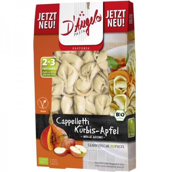 Cappelletti Kürbis-Apfel Bio, 250g - D'Angelo Pasta