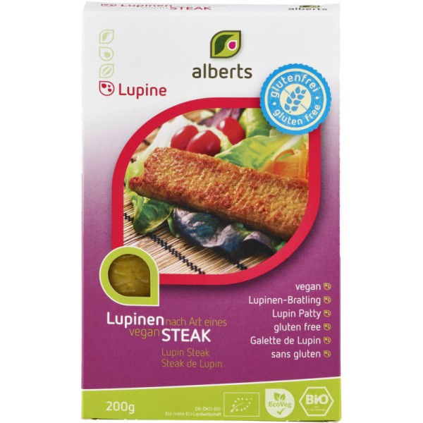 LupinenSTEAK glutenfrei Bio, 200g - Alberts