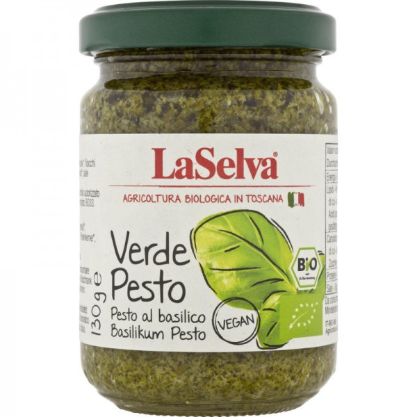 Verde Pesto Basilikum Pesto Bio, 130g - LaSelva