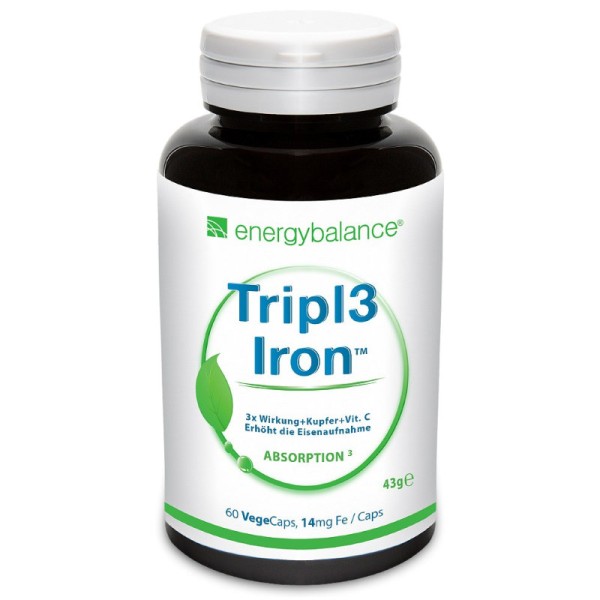 Tripl3 Iron, 60 VegeCaps - Energybalance