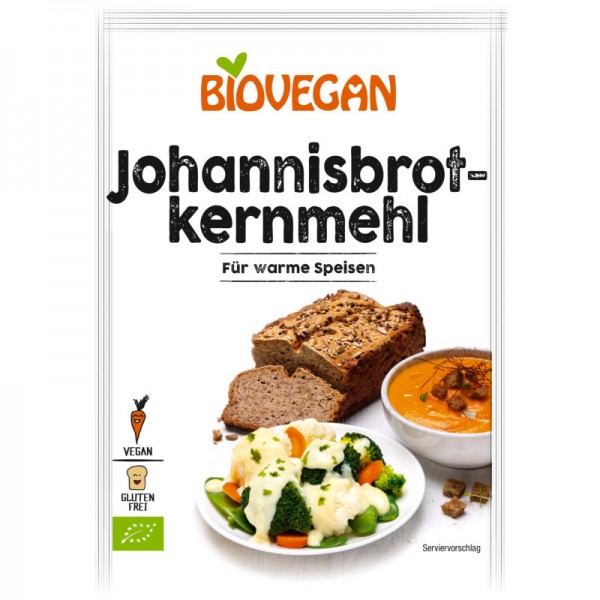 Johannisbrotkernmehl für warme Speisen Bio, 100g - Biovegan