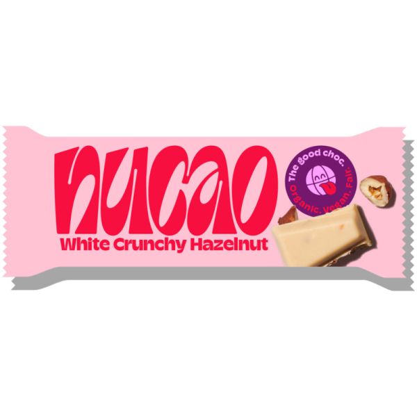 nucao White Crunchy Hazelnut Bio, 31g - the nu company