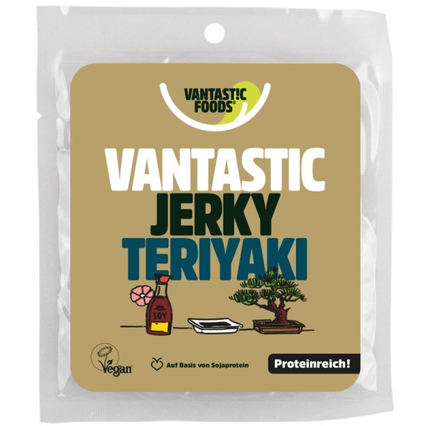 Soy Jerky Teriyaki, 70g - Vantastic Foods