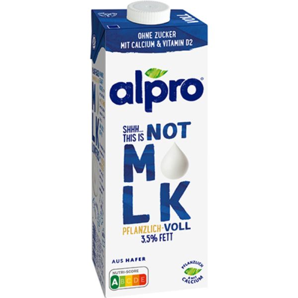 Haferdrink SHHH THIS IS NOT MLK pflanzlich & Voll 3.5% Fett, 1L - alpro