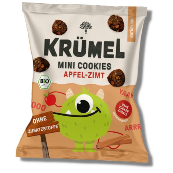 Mini Cookies Apfel-Zimt Bio, 50g - Krümel