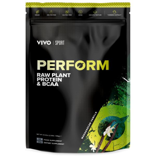 Perform Raw Plant Protein & BCAA Madagascan Vanilla, 936g - VIVO