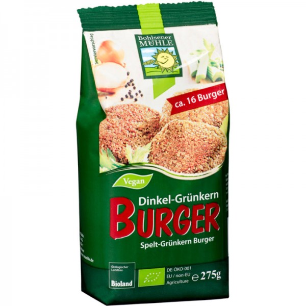 Dinkel-Grünkern Burger Mischung Bio, 275g - Bohlsener Mühle