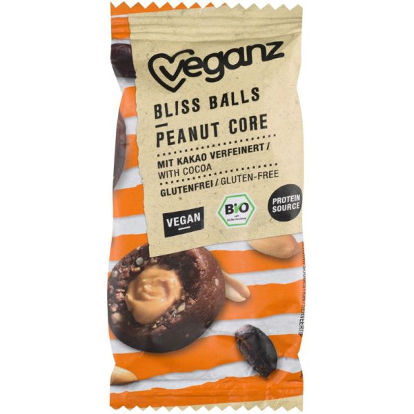 Bliss Balls Peanut Core Bio, 40g - Veganz