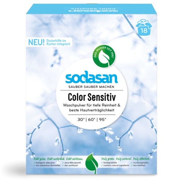 Color Sensitiv Waschpulver für tiefe Reinheit & beste Hautverträglichkeit, 1010g - Sodasan