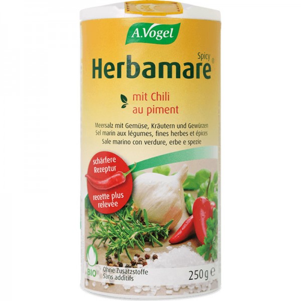Herbamare Meersalz Spicy mit Gemüse, Kräutern & Gewürzen Bio, 250g - A. Vogel