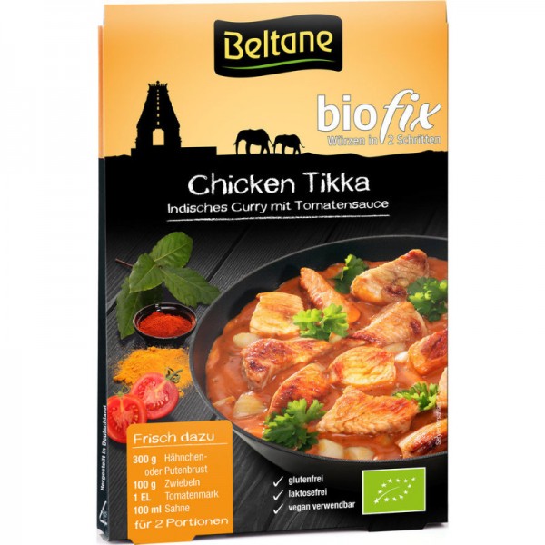 Chicken Tikka Biofix Würzmischung Bio, 25,1g - Beltane 