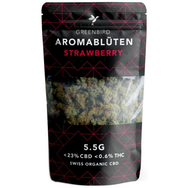 Aromablüten Strawberry <19% CBD, <0.6% THC, 5.5g - Greenbird
