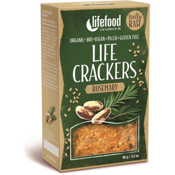 Life Crackers Rosmarin Bio, 90g - LifeFood
