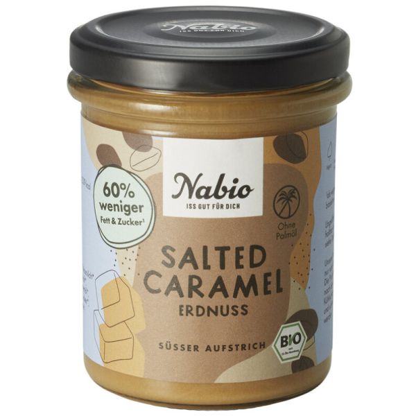 Salted Caramel Erdnuss Süsser Aufstrich Bio, 175g - Nabio
