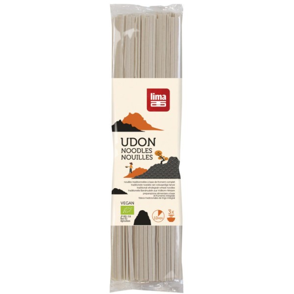Udon Nudeln aus Vollkorn-Weizen Bio, 250g - Lima