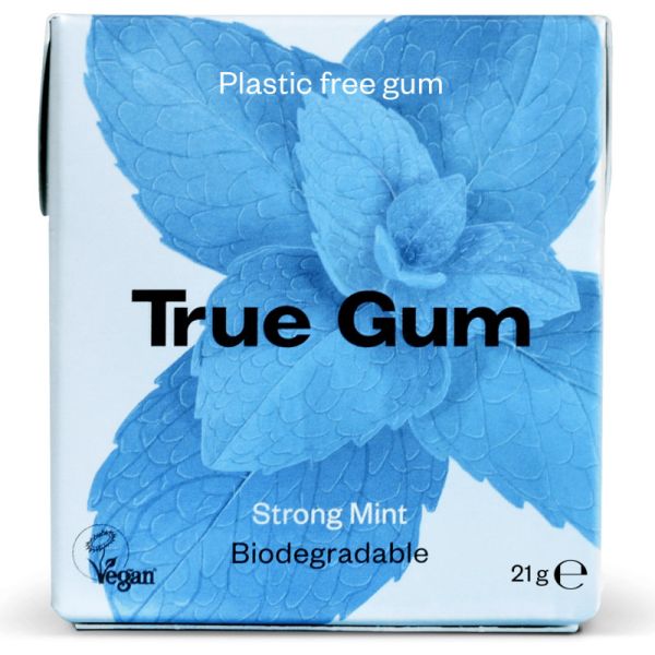 Plastikfreier Strong Mint Kaugummi, 21g - True Gum