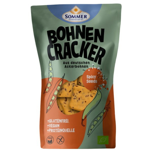 Bohnen Cracker Spicy Seeds Bio, 100g - Sommer