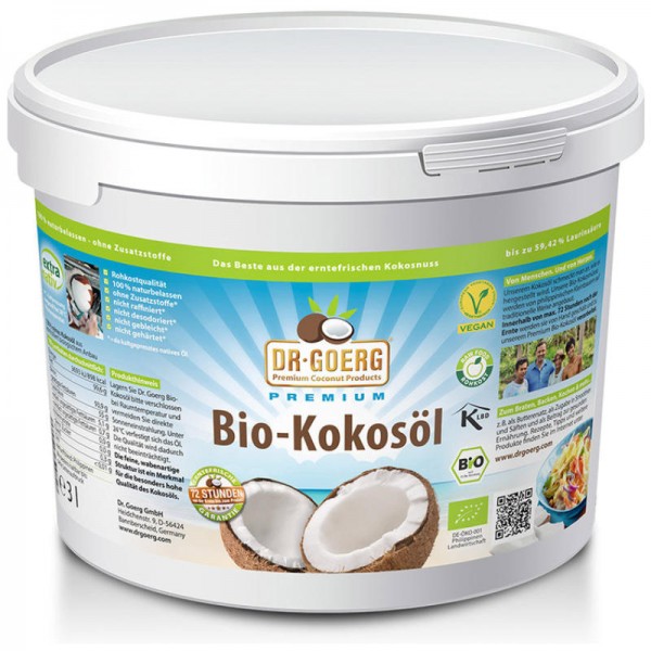 Kokosöl roh Bio, 3l - Dr. Goerg