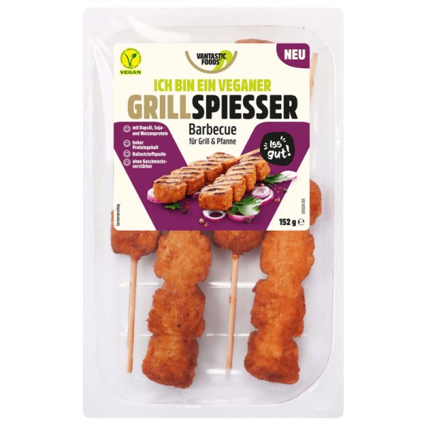 Vegane Grillspiesser Barbecue, 152g - Vantastic Foods